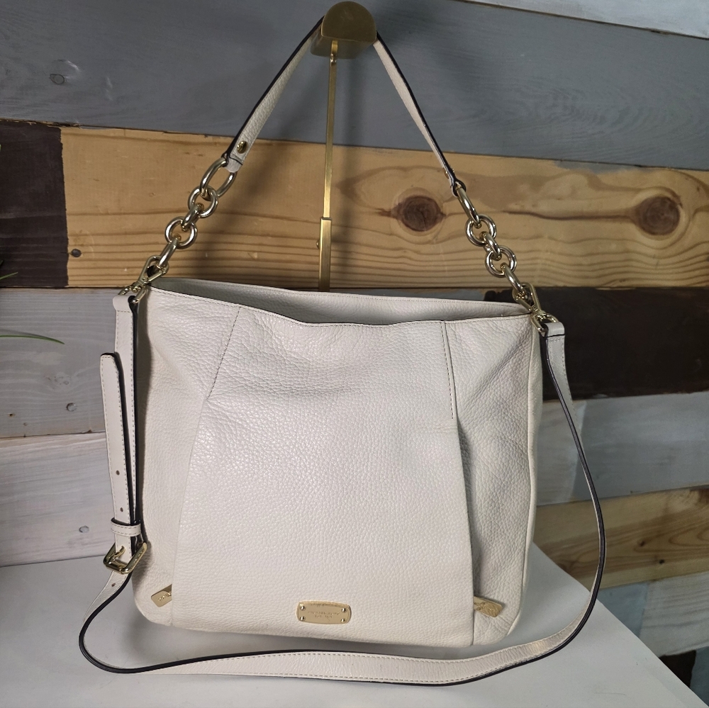 Michael Kors Hallie large leather Hobo Shoulder Crossbody - Picture 3 of 16